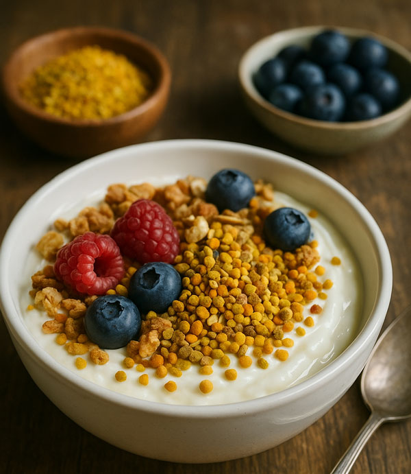 Serving of bee pollen