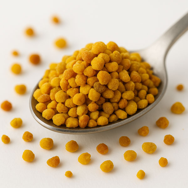Macro shot of bee pollen granules