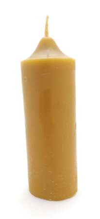 Beeswax candle high cylinder cone 4 x 10 cm