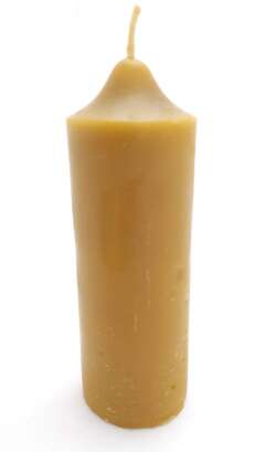 Beeswax candle high cylinder cone 4 x 10 cm