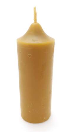 Beeswax candle high cylinder cone 4 x 10 cm