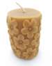 Beeswax candle cylinder daisy 5.5 x 8.5 cm