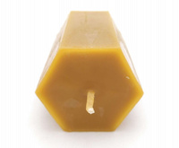 Beeswax hexagonal candle large 5.5 x 5.5 x 8 cm