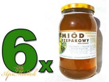 Set 6 x Rapeseed Honey 1.2 kg  PREMIUM