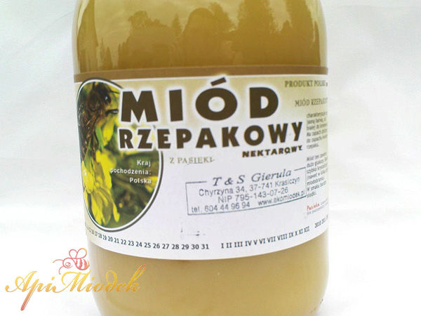 Set 6 x Rapeseed Honey 1.2 kg  PREMIUM