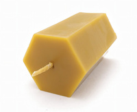 Beeswax hexagonal candle small 4.4 x 4.4 x 6.5 cm