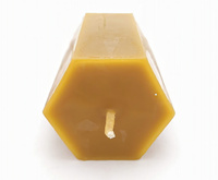 Beeswax hexagonal candle large 5.5 x 5.5 x 8 cm