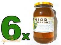 Set 6 x Rapeseed Honey 1.2 kg  PREMIUM