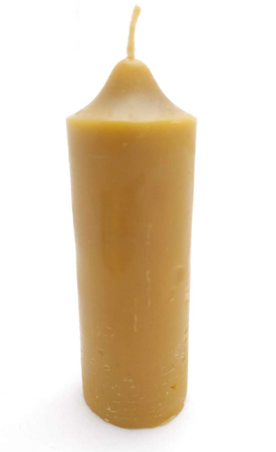 Beeswax candle high cylinder cone 4 x 10 cm