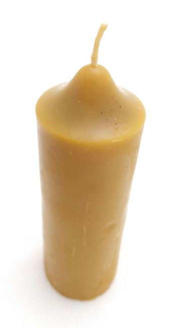 Beeswax candle high cylinder cone 4 x 10 cm