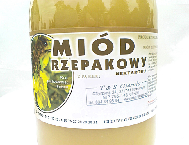 Rapeseed honey 1.2 kg PREMIUM