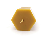 Beeswax hexagonal candle large 5.5 x 5.5 x 8 cm