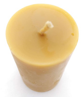 Beeswax candle cylinder thick high 5.5 x 9.5 cm