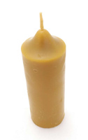 Beeswax candle high cylinder cone 4 x 10 cm