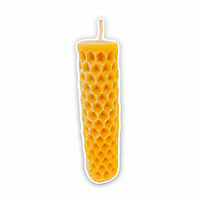 Beeswax candle cylinder, length 2.5 x 12 cm.