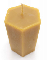 Beeswax hexagonal candle large 5.5 x 5.5 x 8 cm