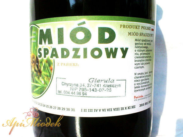 ZESTAW 6 x Miód spadziowy 1,2 kg PREMIUM