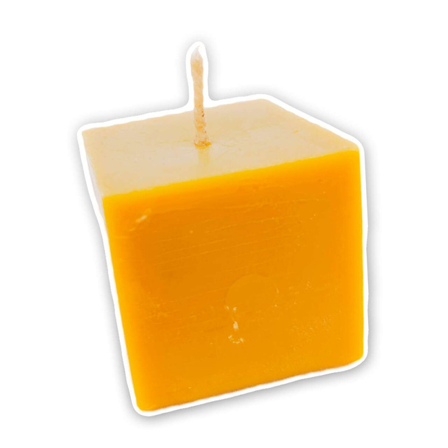 Beeswax candle cube pure 4.5 x 4.5 x 4.5 cm