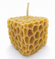 Beeswax candle cube cheese 4.5 x 4.5 cm