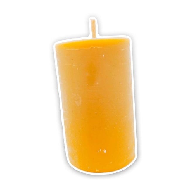 Beeswax candle cylinder thick high 5.5 x 9.5 cm