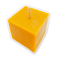 Beeswax candle cube pure 4.5 x 4.5 x 4.5 cm