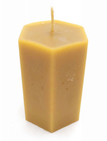 Beeswax hexagonal candle large 5.5 x 5.5 x 8 cm