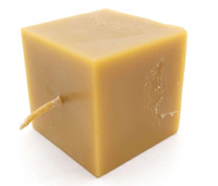 Beeswax candle cube pure 4.5 x 4.5 x 4.5 cm