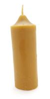 Beeswax candle high cylinder cone 4 x 10 cm