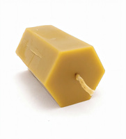 Beeswax hexagonal candle small 4.4 x 4.4 x 6.5 cm