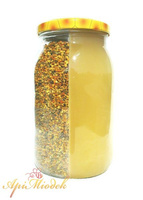 Mix of rapeseed honey and flower pollen