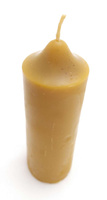 Beeswax candle high cylinder cone 4 x 10 cm