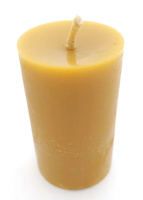 Beeswax candle cylinder thick high 5.5 x 9.5 cm