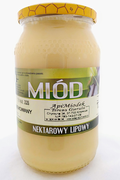 Miód Lipowy 1,2 kg PREMIUM KREMOWANY